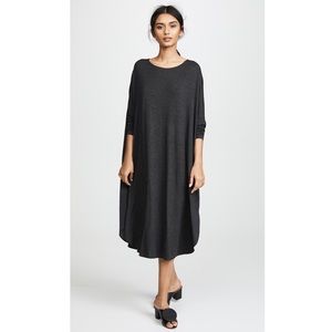 HATCH - The Jersey Drape Dress Charcoal, O/S